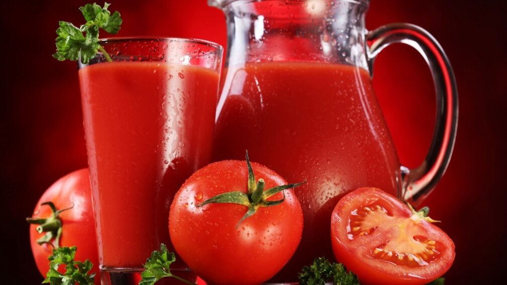 Larriagotu gabeko pankreatitisarentzat, tomate zukua estutu berria erabilgarria da